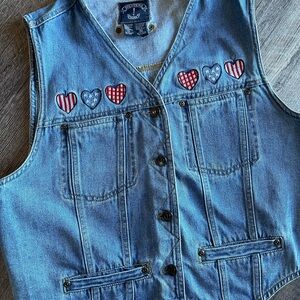 Denim retro vintage vest Harley style Americana Large American motorcycle wear